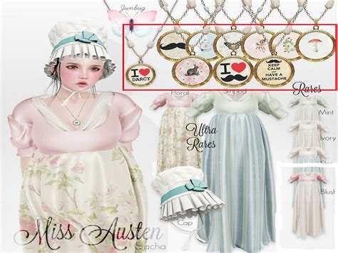 Second Life Marketplace Complete Set Of All 10 Junbug Miss Austen