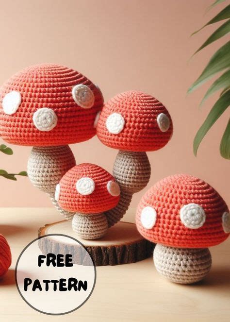 Free Crochet Mushrooms Amigurumi Pattern En Champignon Crochet