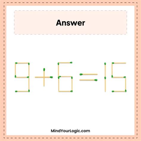 Matchstick Puzzles With Answers To Improve Your Brain Mindyourlogic