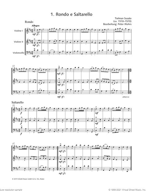 Rondo e Saltarello sheet music for string trio