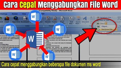 Cara Cepat Menggabungkan File Ms Word Youtube