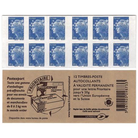 Carnet De 12 Timbres Marianne De Beaujard Bleu N4201 C1 Philantologie