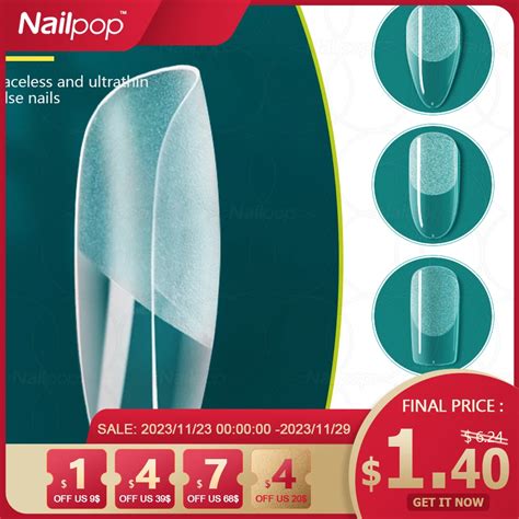 Nailpop U As Postizas Semiesmeriladas 120 Piezas Para U As Postizas