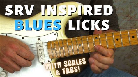 Stevie Ray Vaughan Style Blues Rock Licks With Scales Tabs Youtube