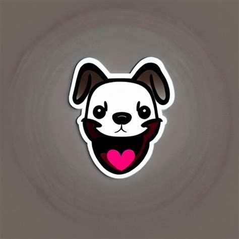 Premium Ai Image Smile Dog Sticker