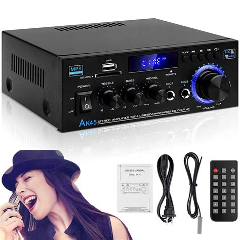 AMPLITUNER WZMACNIACZ STEREO BLUETOOTH RADIO AK45 40W Sklep Opinie