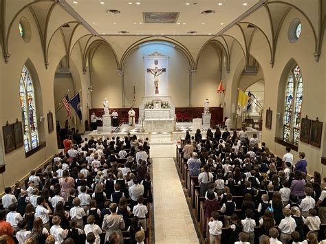 Basilica School Students Attend Mass At The Basilica During The Feast