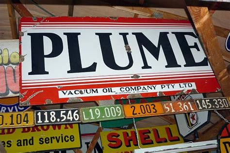 Enamel Signs Petrol Pumps Petroliana Automobilia Sign Plume 2