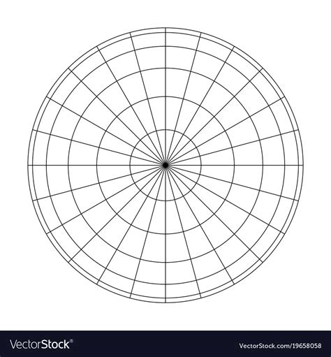 Earth Planet Globe Grid Meridians And Parallels Vector Image