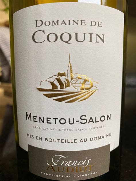 2020 Domaine De Coquin Menetou Salon France Loire Valley Upper Loire