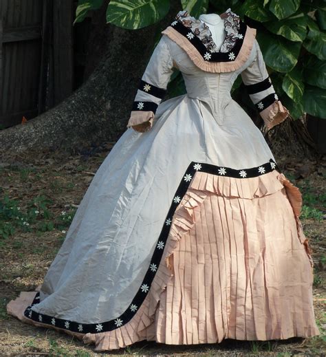 19 Century Victorian Regency Prom Dresses With Long Sleeve 1860s Civil