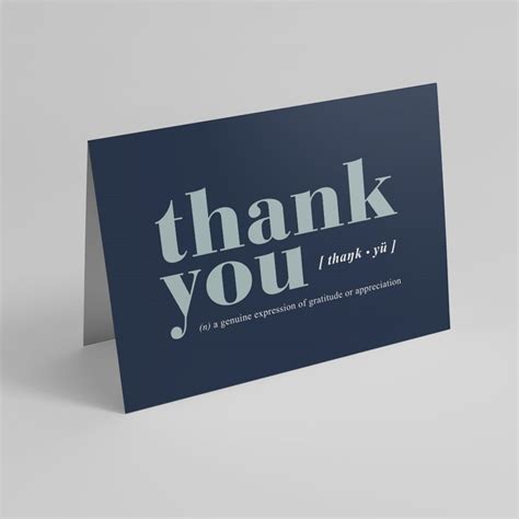 Definition Thank You Card By CardsDirect