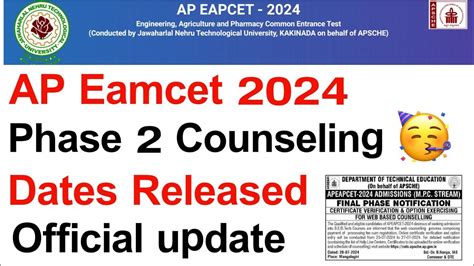 Ap Eamcet Nd Phase Counselling Dates Ap Eamcet Phase