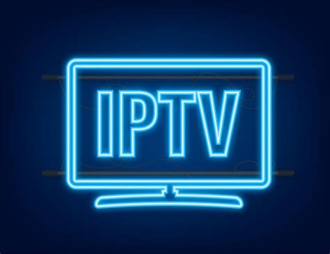 Emblema iptv ícone logotipo ícone de néon ilustração de estoque