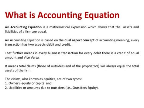 Accounting Equation Presentation