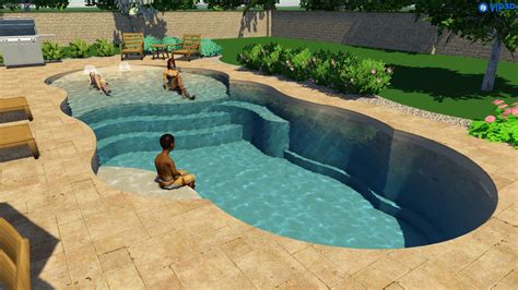 Sandal Beach Entry Fiberglass Inground Swimming Pool Thursday Pools