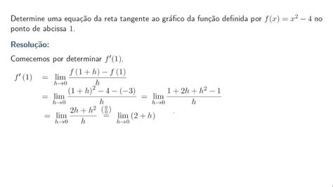 Equação Da Reta Tangente Derivada