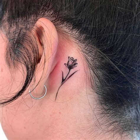 Update More Than 75 Rose Behind Ear Tattoo Vn