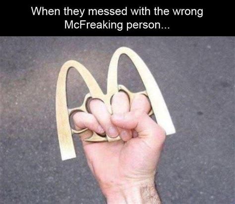 Someone Is Holding Up A Fake Mcdonald S Sign That Says When They