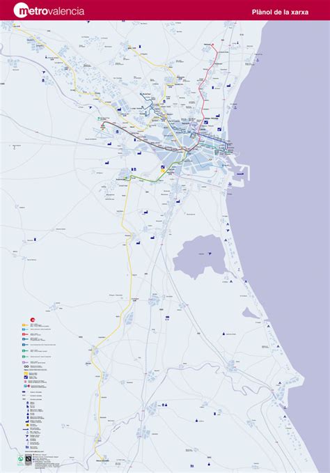 Large detailed metro map of Valencia city. Valencia city large detailed ...