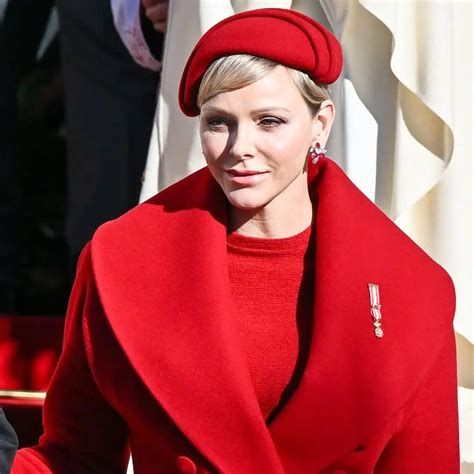 Princess Charlene Wears Red For the 2023 Fete Nationale in Monaco – The ...