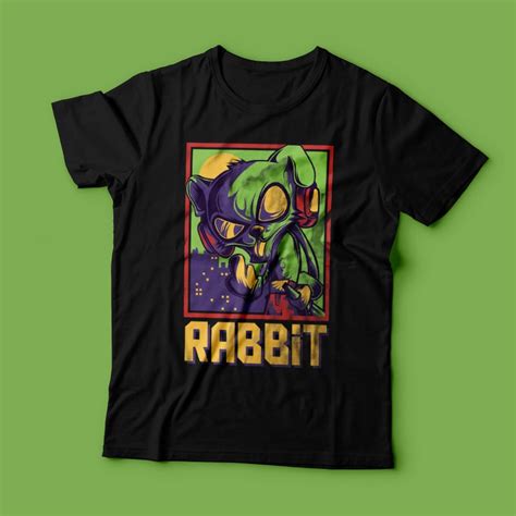 Cool Rabbit Print Ready Vector T Shirt Design Buy T Shirt Designs