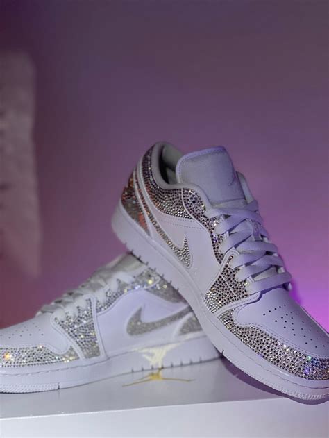 Air Jordan 1 With Austrian Crystals Custom Sneakers Bridal Sneakers