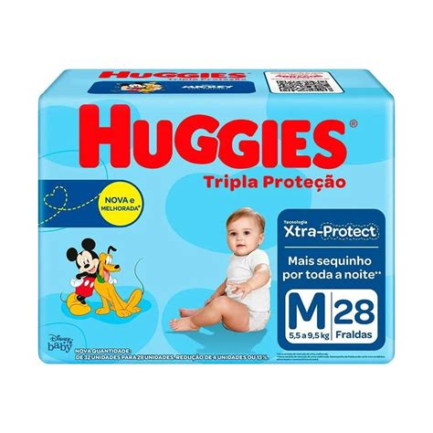 Fralda Huggies Tripla Prote O Xtra Protect M Unidades Day Day