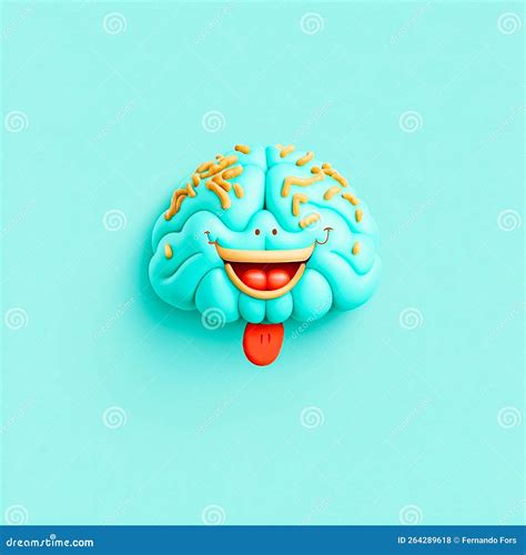 Happy Brain Emoji Ai Generated Stock Illustration Illustration Of