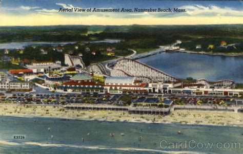 Aerial View Of Amusement Area Nantasket Beach, MA