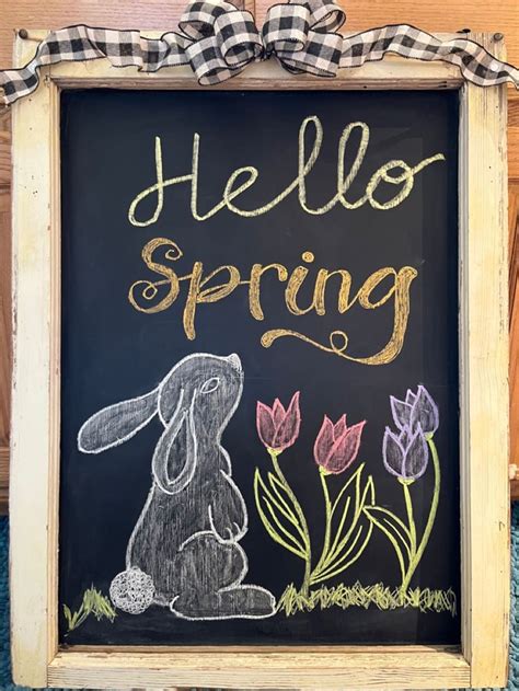 Spring Chalkboard Spring Chalkboard Art School Chalkboard Art