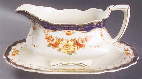 Rosemary Square Scalloped Gravy Boat Underplate Relish By Myott