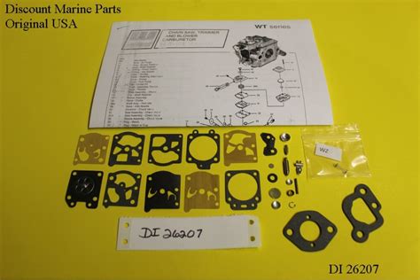 Homelite Ryobi Chainsaw Ranger 33cc Carburetor Walbro WT673 Carb Kit DI