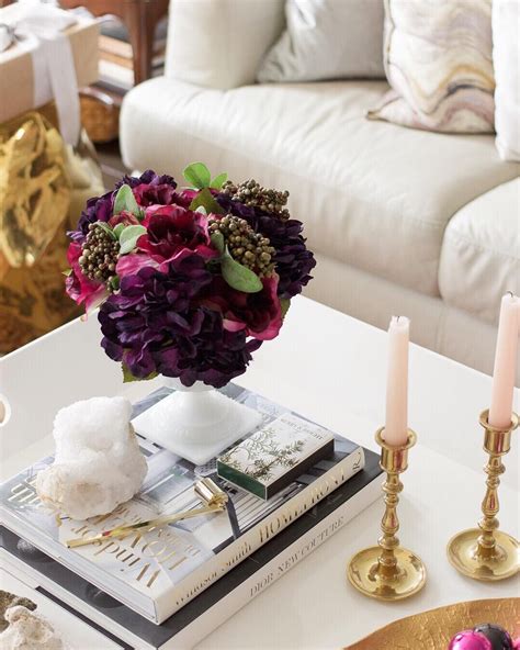 Holiday Coffee Holiday Looks Decorating Coffee Tables Jewel Tones Floral Arrangements Table