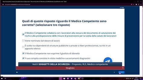 Risposte Quiz Finale Corso Sulla Sicurezza Youtube