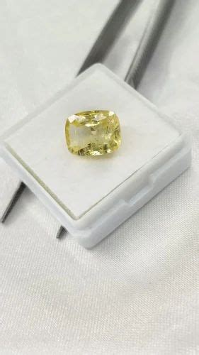 Astrology Natural Real Ceylon Yellow Sapphire Pukhraj Gemstone 5 05