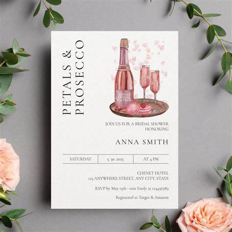 Petals And Prosecco Bridal Shower Modern Minimal Bridal Shower Theme