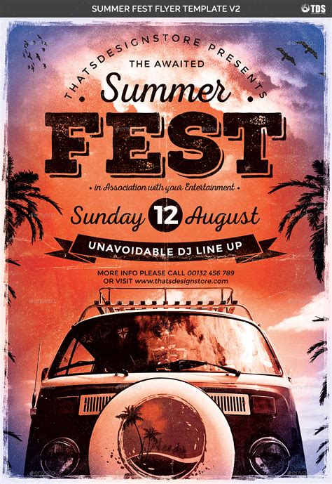 Summer Fest Flyer Template V2 By Lou606 Graphicriver