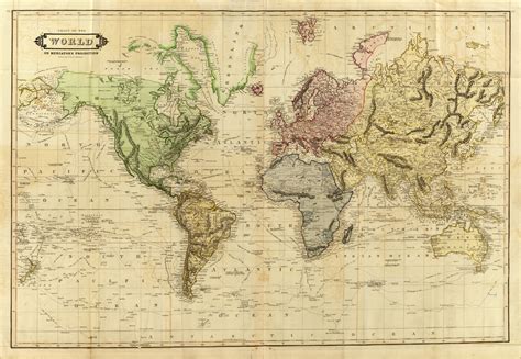 Mapas Históricos Del Mundo Mapamundi Siglo Xix