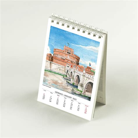 Calendario Mini Roma Acquerello Fontana Di Trevi 9791280018847