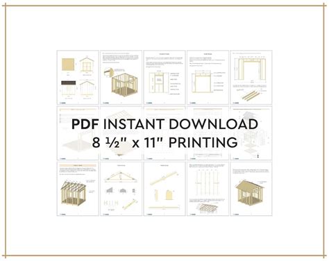 14x10 Garden Shed Plans And Build Guide Diy Woodworking Etsy Canada