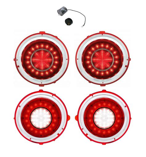 United Pacific LED Tail Light Back Up Light Set 1970 1973 Chevy Camaro