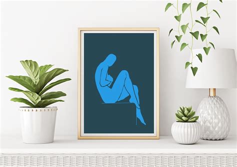 Modern Printable Minimalist Nude Wall Art Matisse Style Minimal Body Art Print Printable Body