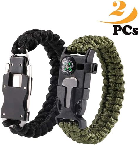 BASON Paracord Armband Selbstverteidigungsmesser Des Rostfreien Stahls