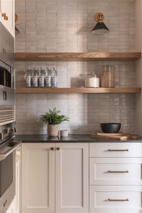 Stacked Tile Kitchen Backsplash Things In The Kitchen