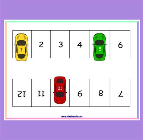 Park The Car In The Matching Number Parking Space Math Activities Quiet Time Activities