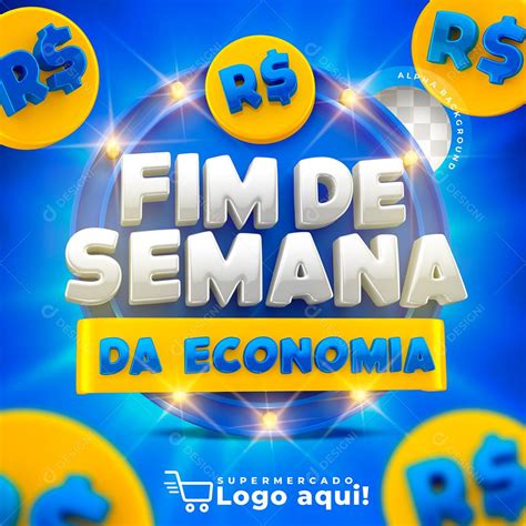 Selo 3d Para Composição Fim De Semana Da Economia Psd [download] Designi