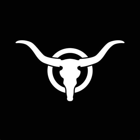 longhorn skull western countryside texas ranch livestock logo design ...