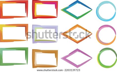 Colorful Frame Design Set Series 1 Stock Vector (Royalty Free ...