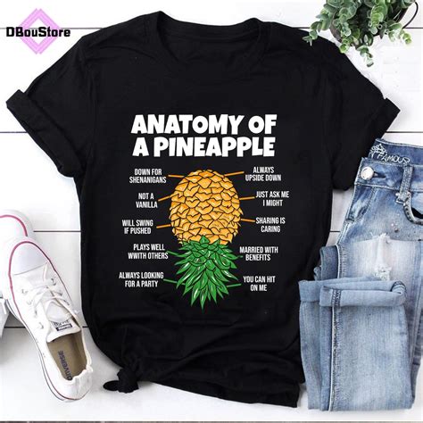 Anatomy Of A Pineapple Swinger Funny Upside Down Pineapple Etsy Singapore